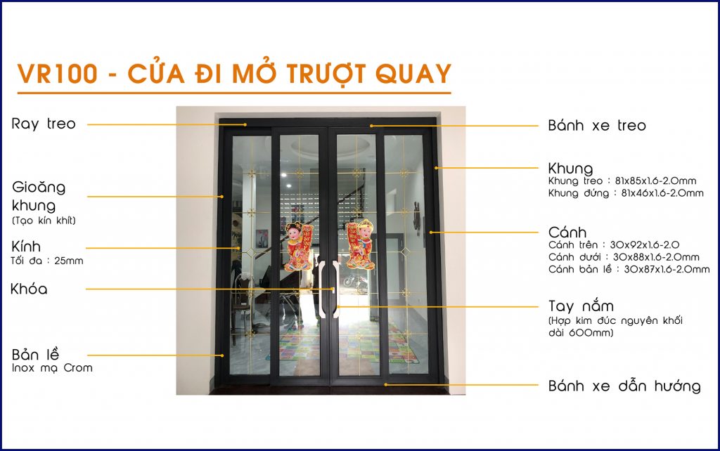 VR100 - Cửa Trượt Quay Viralwindow